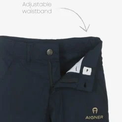 Boys White & Blue Cotton Shorts Set