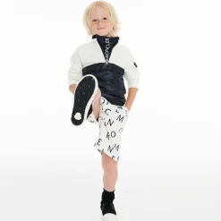 Boys White & Blue Logo Shorts