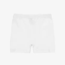 Boys White Cotton Boxer Shorts
