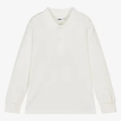 Boys White Cotton Rugby Shirt