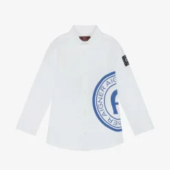 Boys White Cotton Shirt