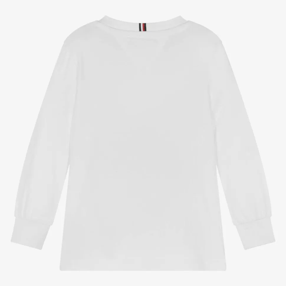 Boys White Cotton Top