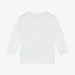 Boys White Cotton Top
