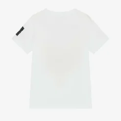 Boys White Cotton T-Shirt