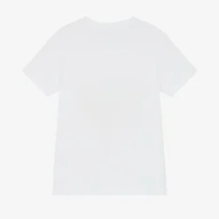 Boys White Cotton T-Shirt