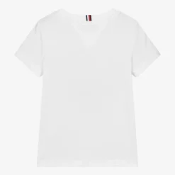 Boys White Cotton T-Shirt