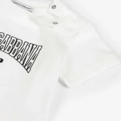 Boys White Cotton T-Shirt