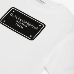 Boys White Cotton T-Shirt