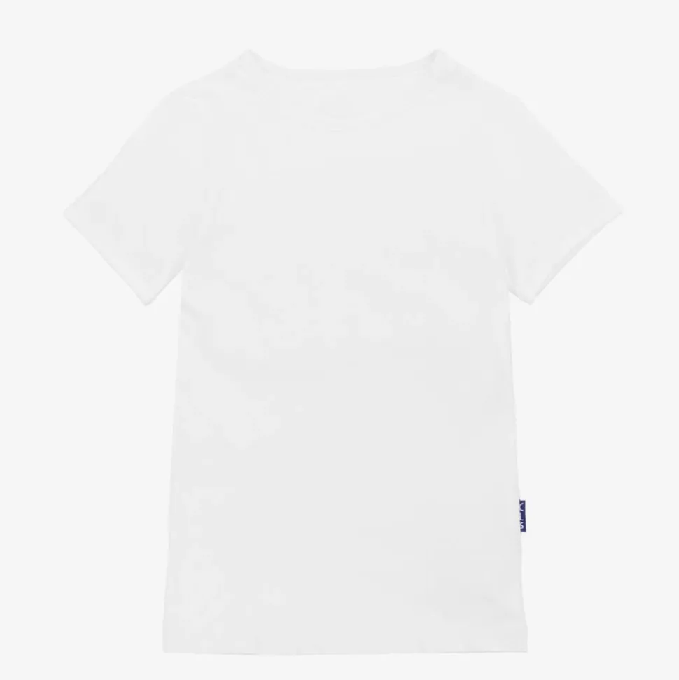 Boys White Cotton T-Shirt Vests (2 Pack)