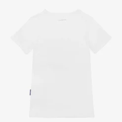 Boys White Cotton T-Shirt Vests (2 Pack)