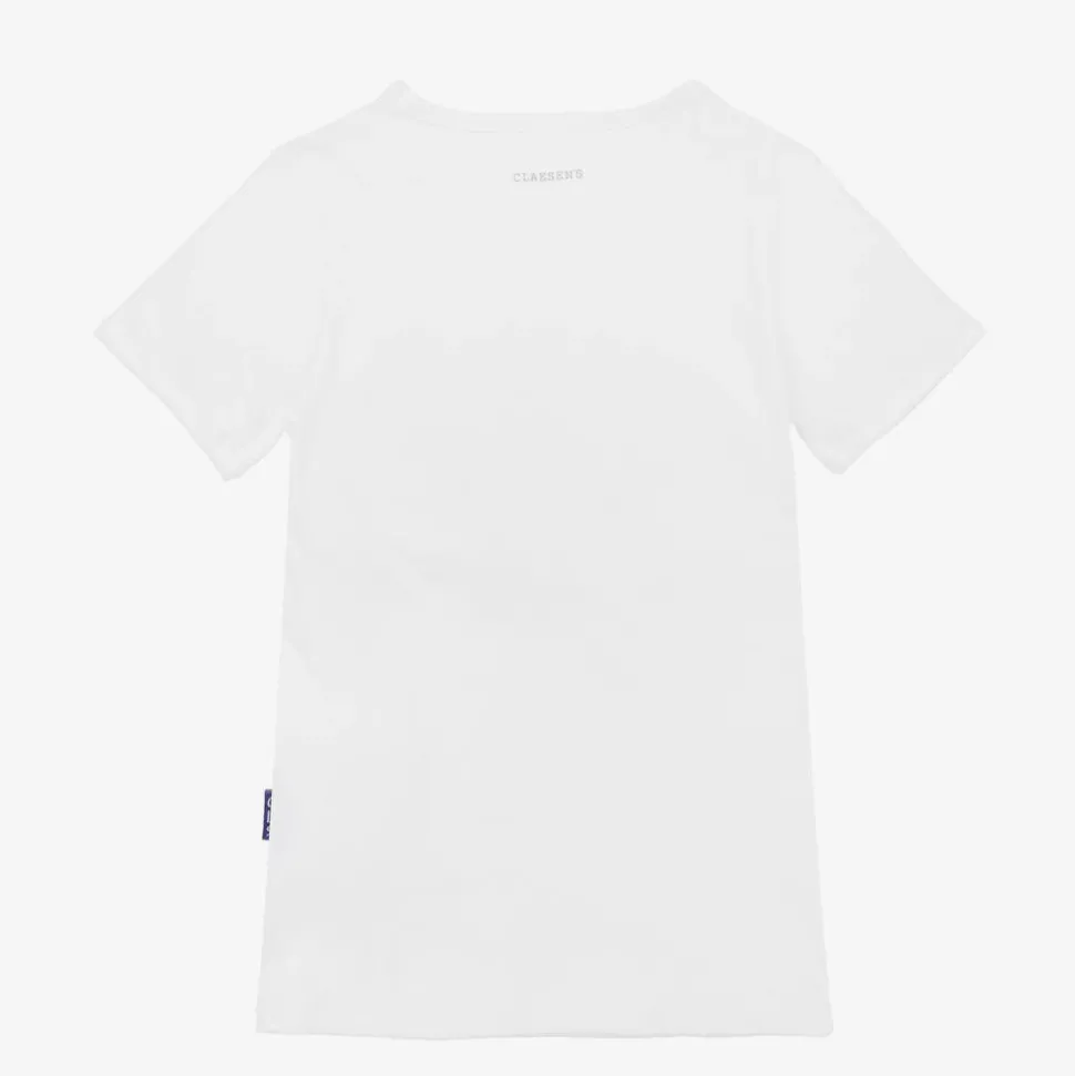 Boys White Cotton T-Shirt Vests (2 Pack)