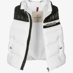Boys White Down Padded Gilet