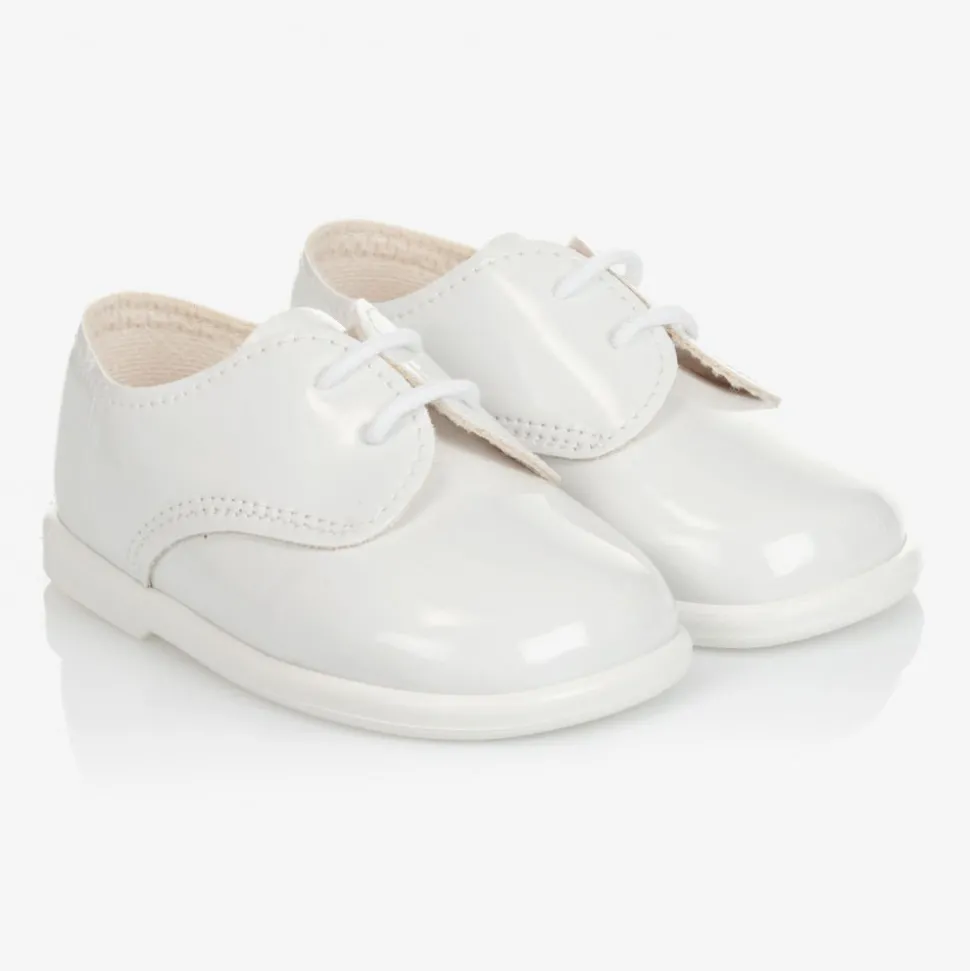 Boys White First Walker Shoes