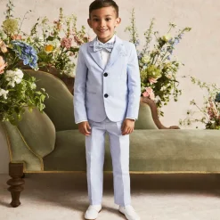 Boys White Leather Monogram Loafers