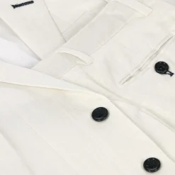 Boys White Linen & Cotton Suit