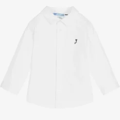 Boys White Organic Cotton Shirt