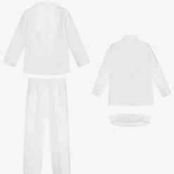 Boys White Tuxedo Suit
