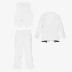 Boys White Twill Suit