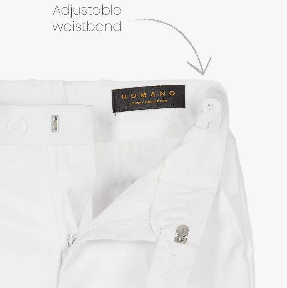 Boys White Twill Suit