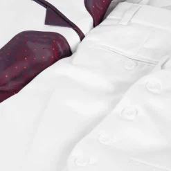 Boys White Twill Suit
