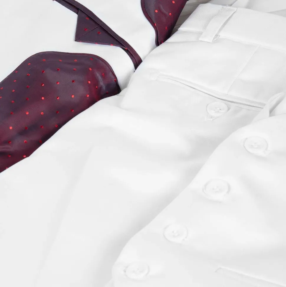 Boys White Twill Suit