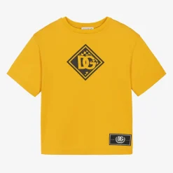 Boys Yellow Cotton T-Shirt