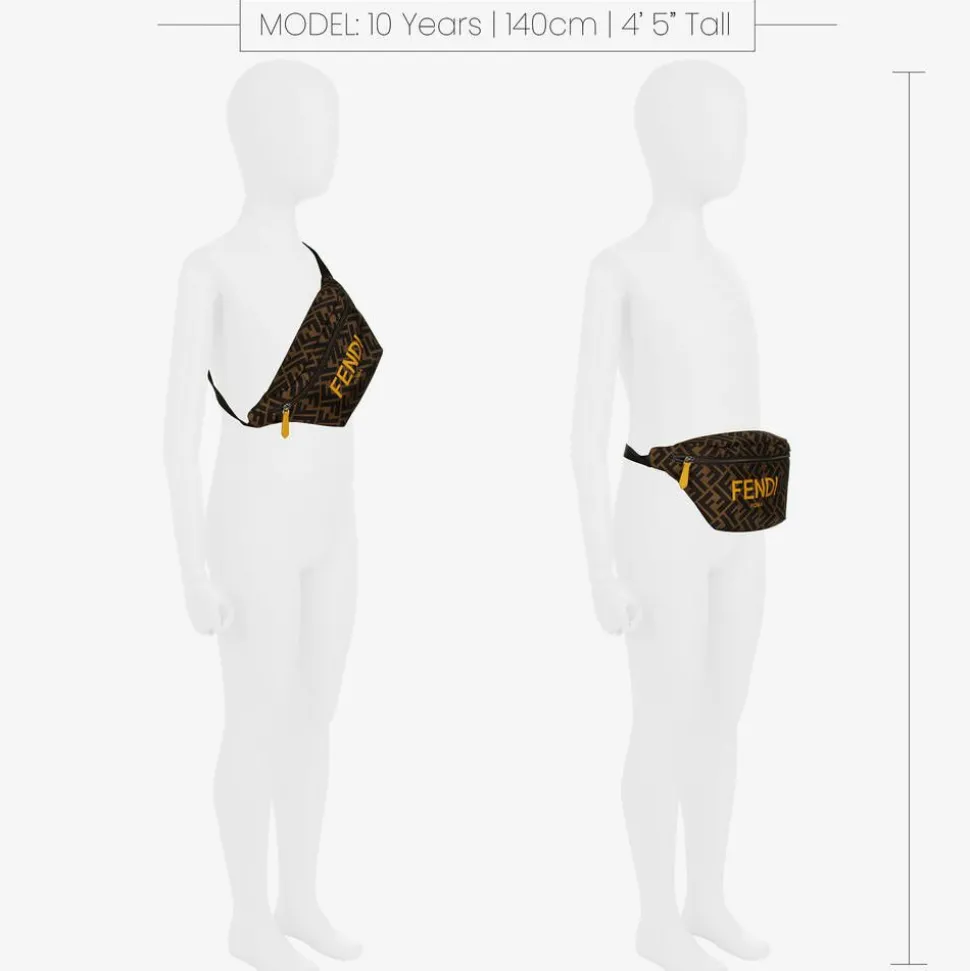 Brown & Yellow FF Belt Bag (23cm)