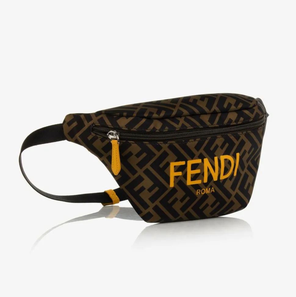 Brown & Yellow FF Belt Bag (23cm)