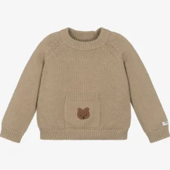 Brown Cotton Teddy Bear Sweater