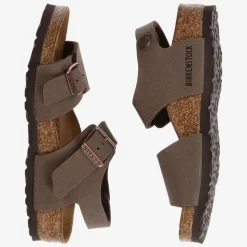 Brown Faux Leather Sandals