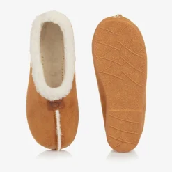 Brown Faux Sheepskin Slippers