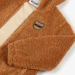Brown Hooded Teddy Fleece Jacket