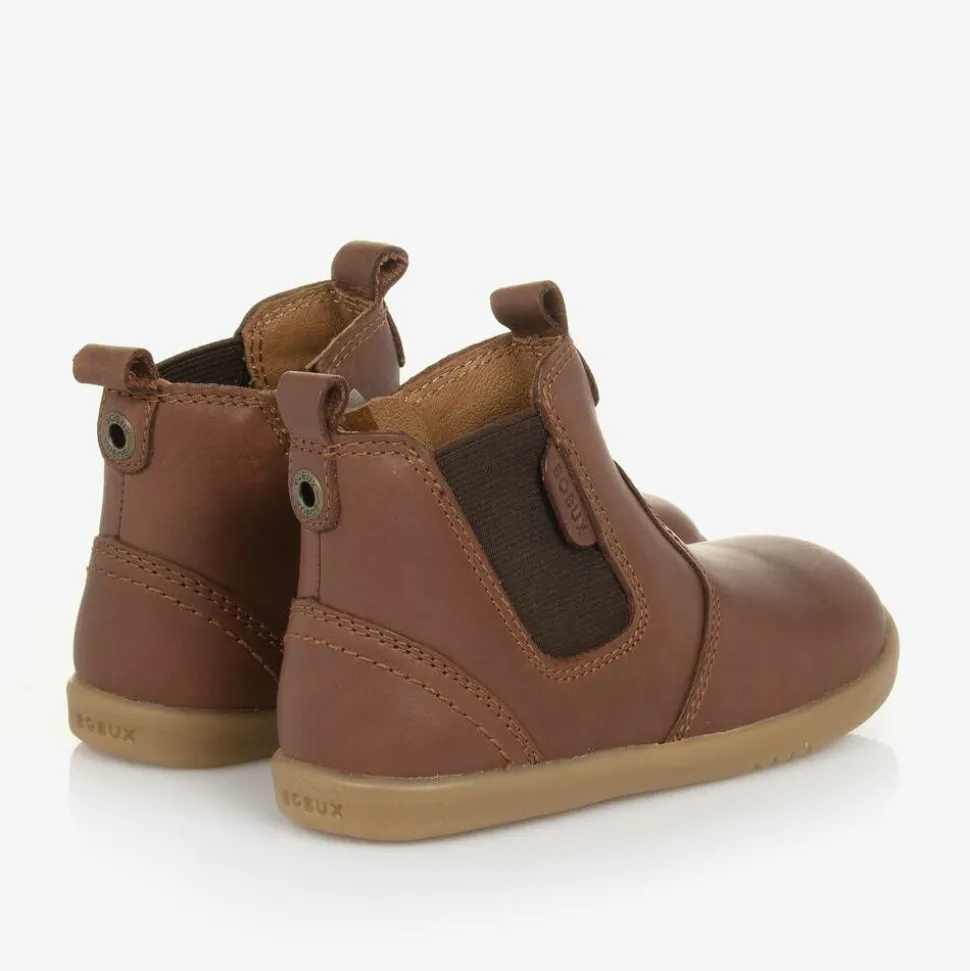 Brown Leather Baby Chelsea Boots