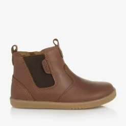 Brown Leather Baby Chelsea Boots