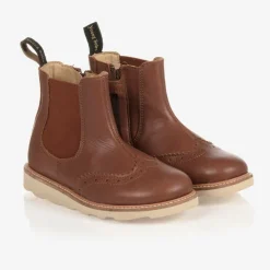 Brown Leather Chelsea Boots