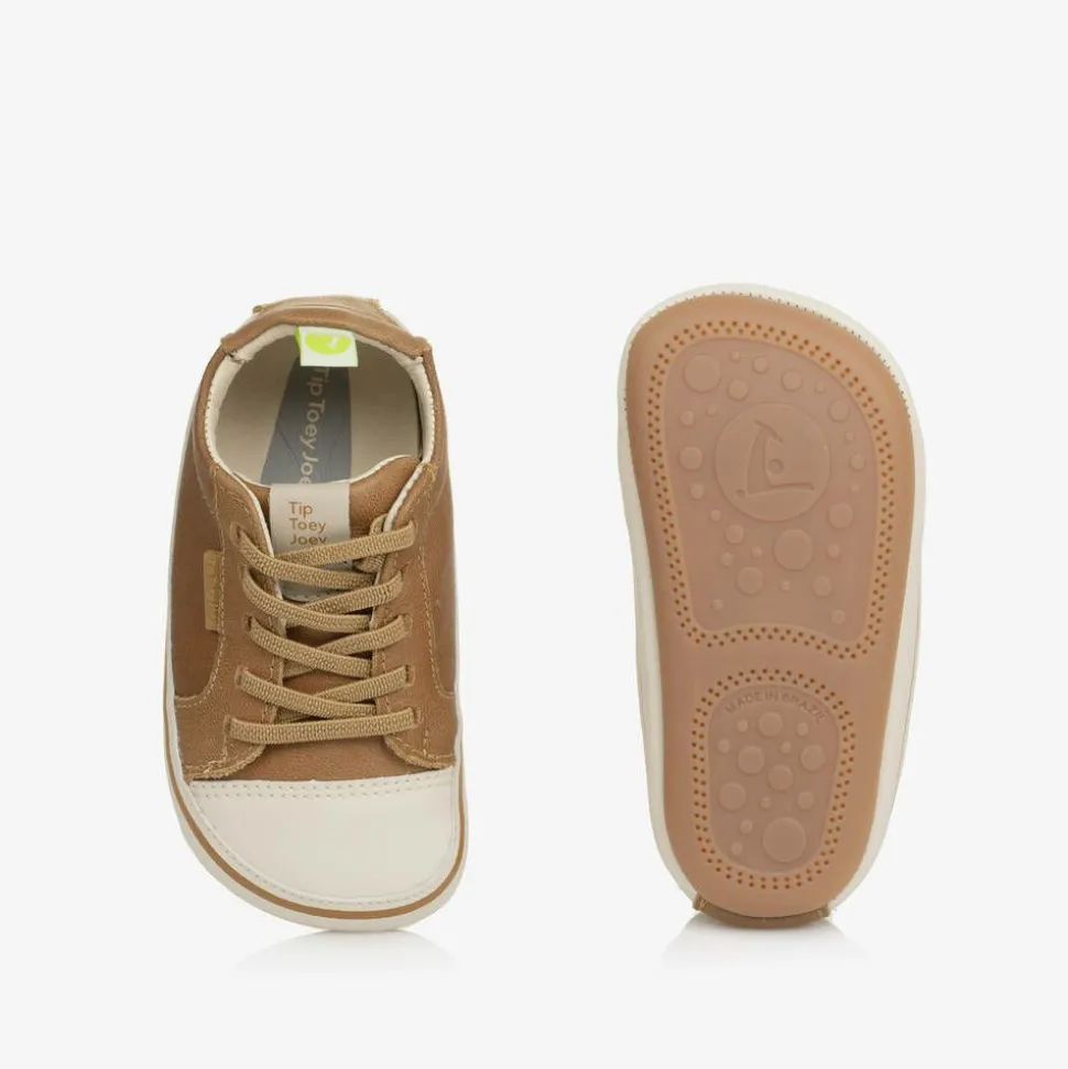 Brown Leather First Walker Trainers