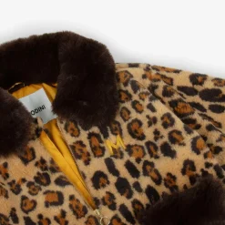 Brown Leopard Print Faux Fur Jacket