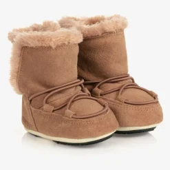 Brown Suede Baby Moon Boots