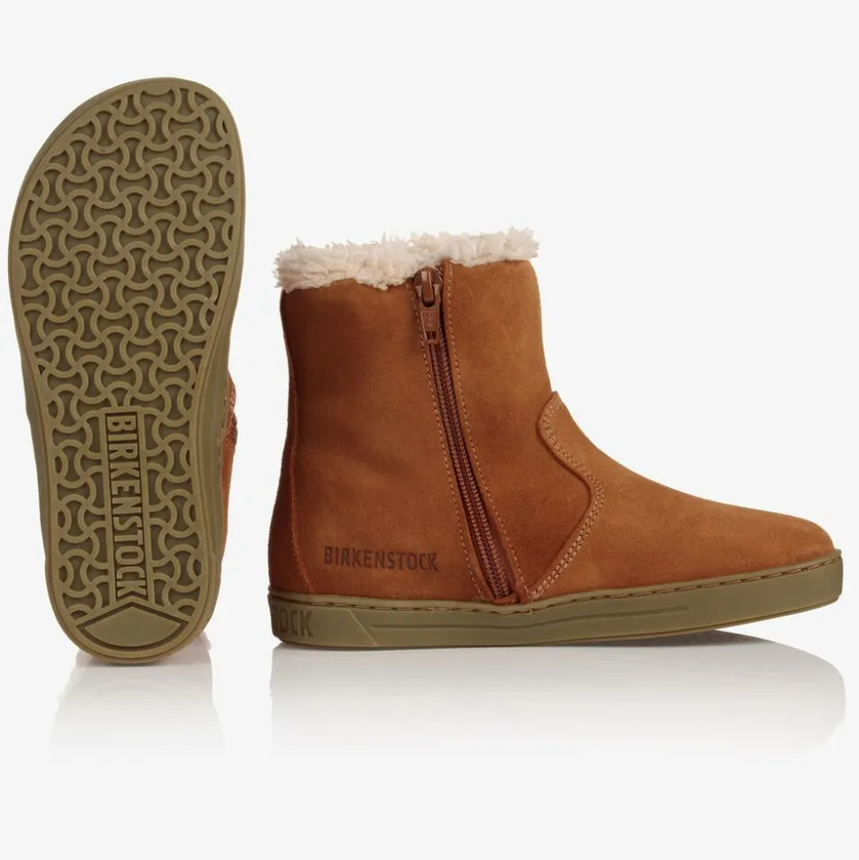 Brown Suede Leather Boots