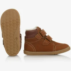 Brown Suede Leather Boots