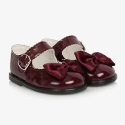 Burgundy Red Patent Bar Shoes