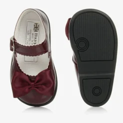 Burgundy Red Patent Bar Shoes