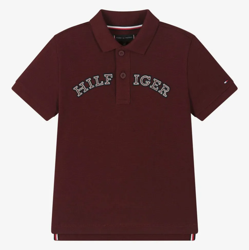 Burgundy Red Varsity Logo Polo Shirt