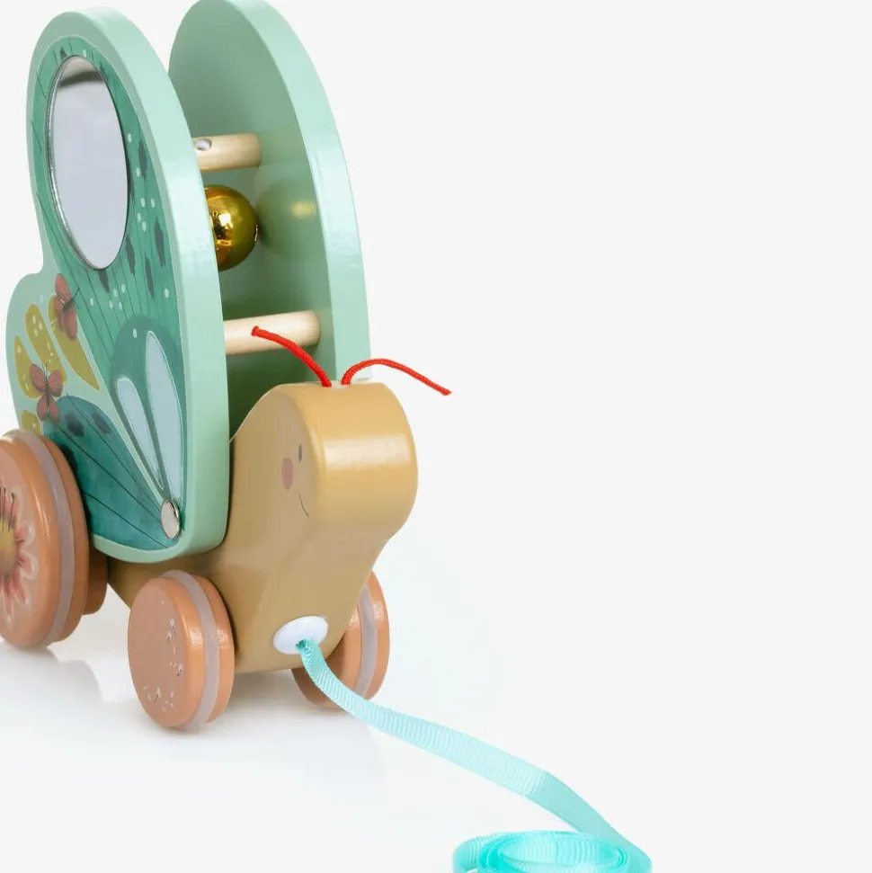 Butterfly Pull Along Wooden Toy (16cm)