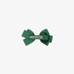 Dark Green Bow Hair Clip (7cm)