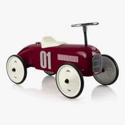 Dark Red Ride-On Vintage Car (76cm)