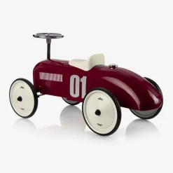 Dark Red Ride-On Vintage Car (76cm)