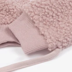 Dusky Pink Bouclé Mittens