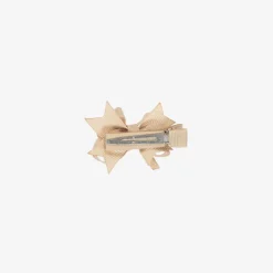 Girls Beige Bow Hair Clip (4cm)