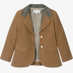 Girls Beige Crêpe Blazer